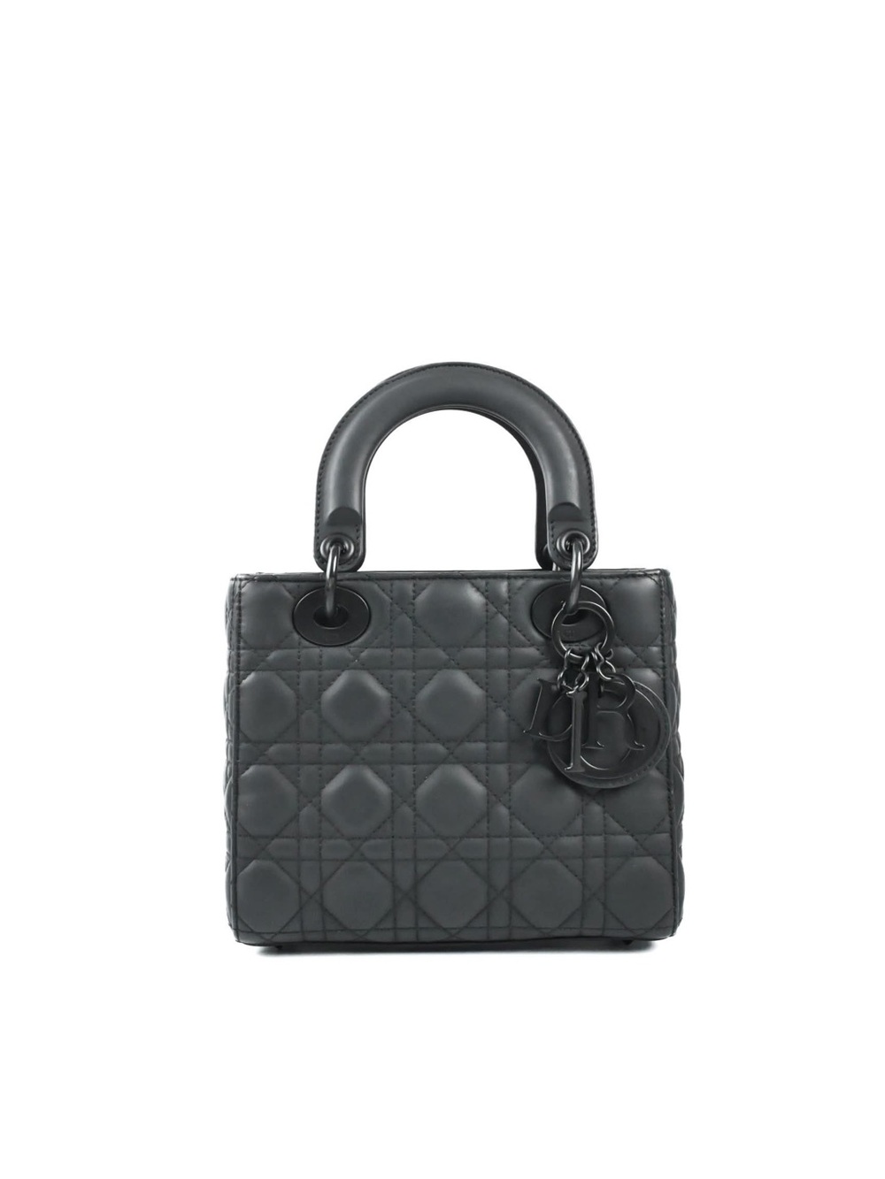 Dior Black Cannage Quilted Lady Top-Handle Bag